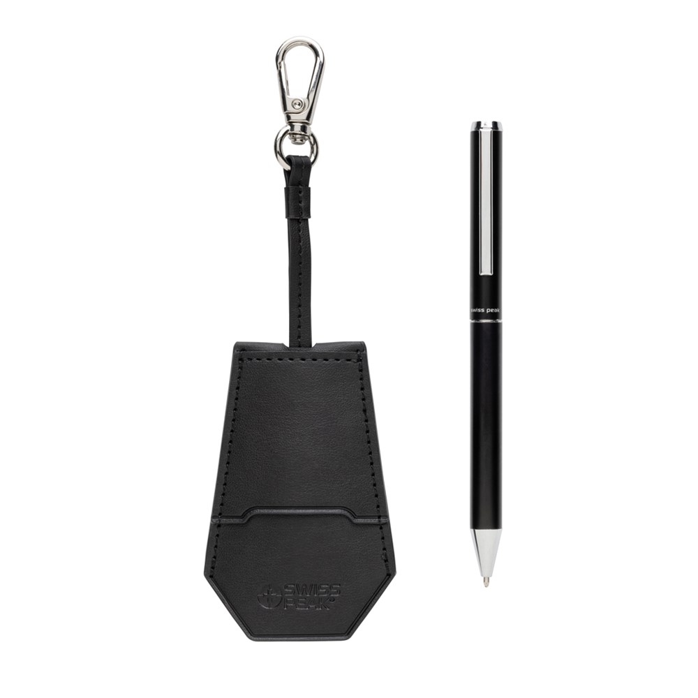 Swiss Peak Tula RCS-zertif. rPET-PU-Key-Chain- & Stift-Set